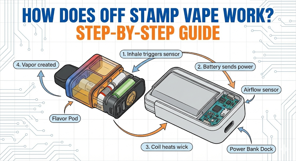 how to charge off stamp vape without battery pack Works: A Simple Step-by-Step Breakdown – JellyPuffs Caliburn G3 pro: no Flavour Group_Fruity Flavours Select Flavor ::Grapefruit Orange Mango