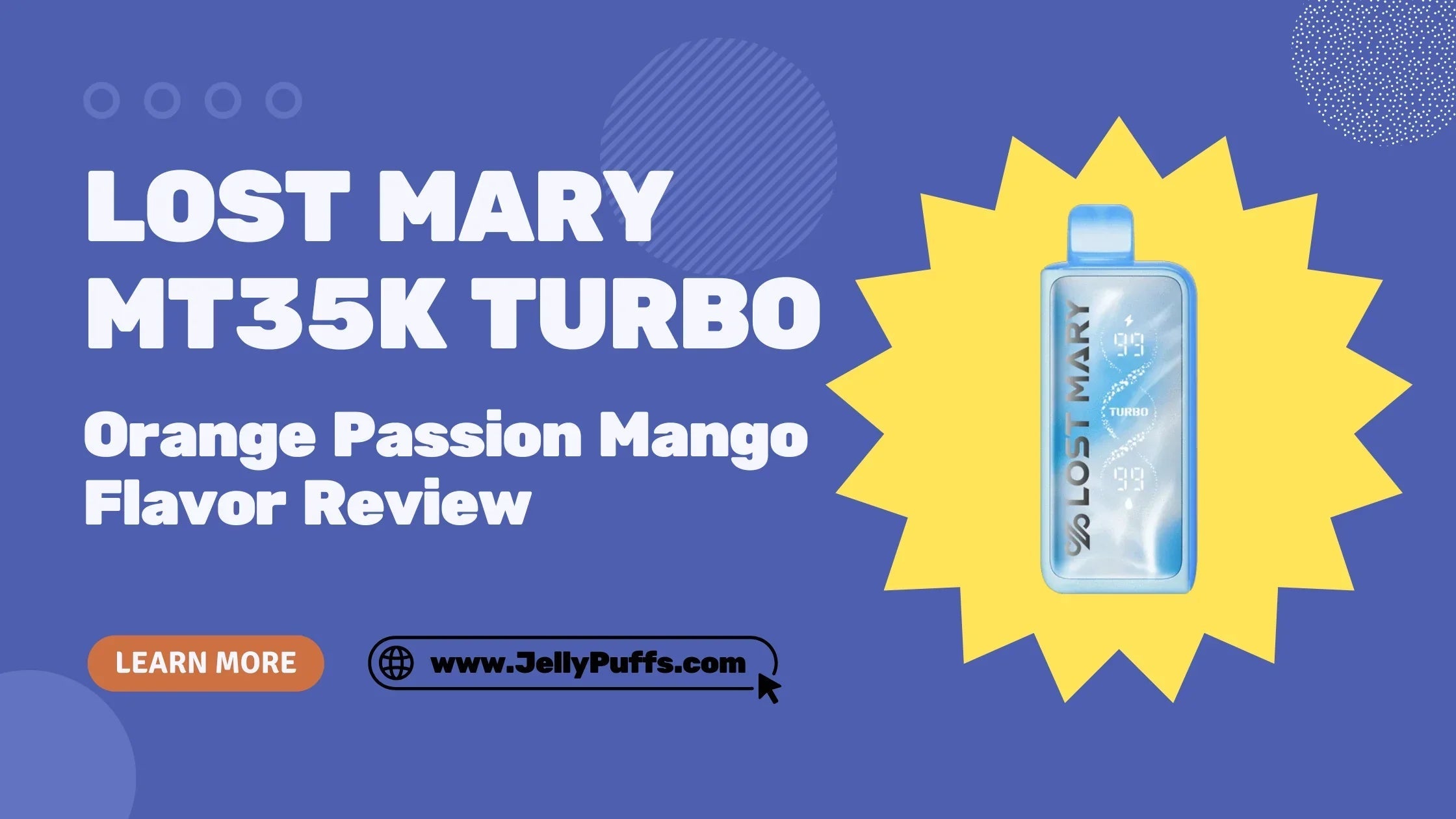 Orange Passion Mango  Lost Mary MT35k Turbo Flavor Review