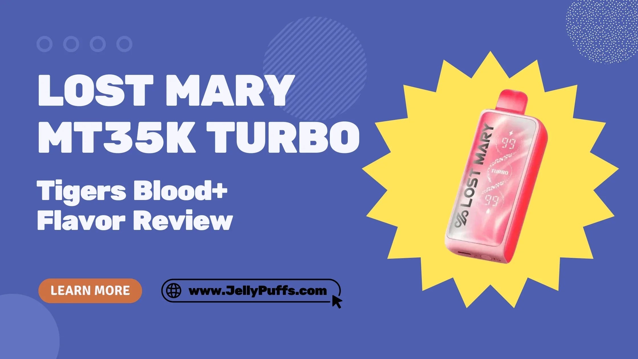 Tigers Blood Lost Mary MT35k Turbo Disposable Vape — Flavor Review