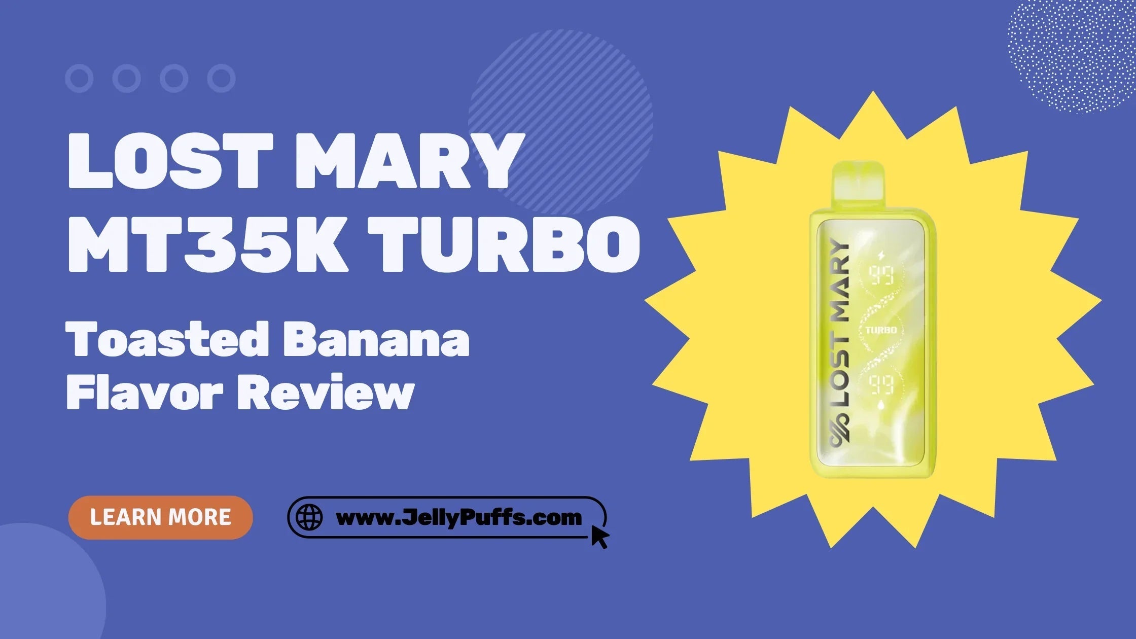 Toasted Banana Lost Mary MT35k Turbo Flavor Review Toasted Banana Lost Mary MT35k Turbo Flavor Review