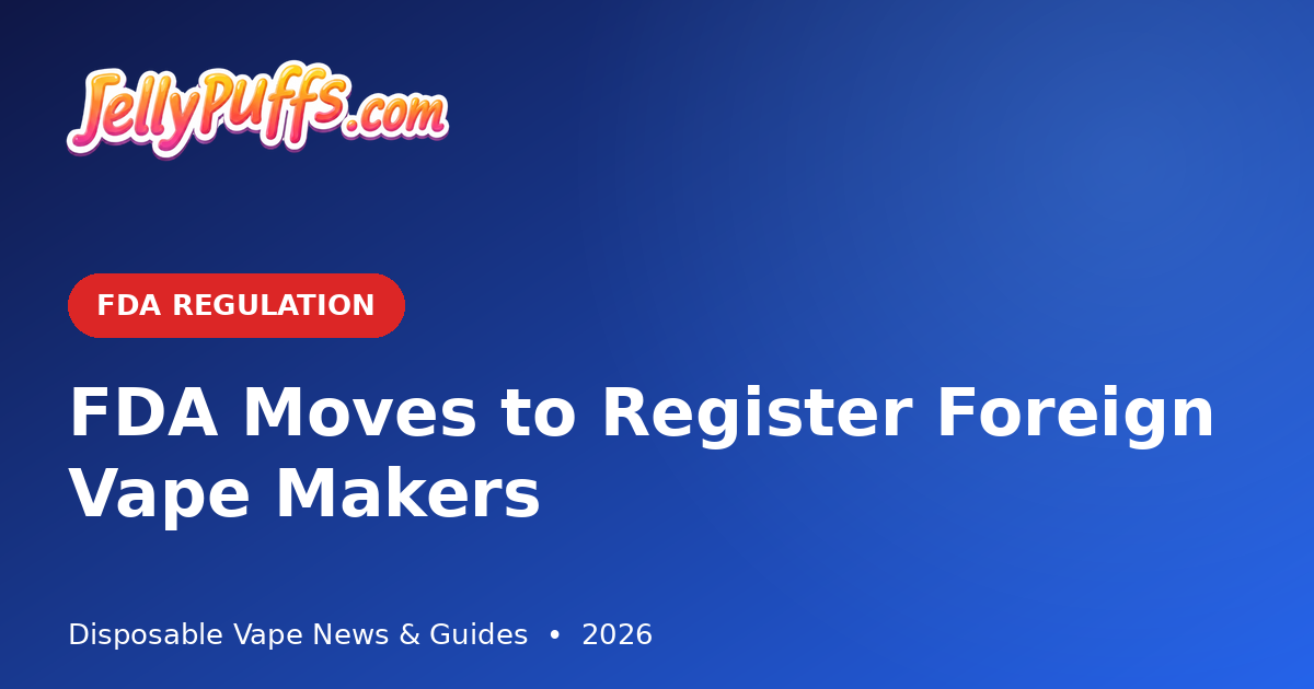 FDA Moves to Register Foreign Vape Makers — What It Means for Disposables