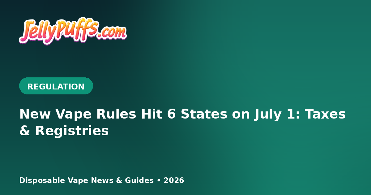 New Vape Rules Hit 6 States on July 1 — Taxes, Registries and Signature Rules