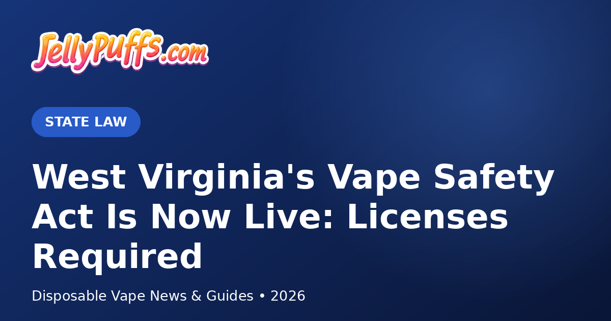 West Virginia's Vape Safety Act Is Now Live: Licenses Required