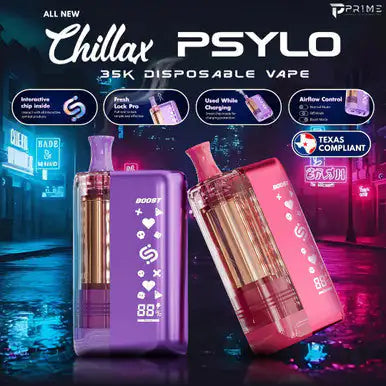 chillax disposable vape PSYLO 35K — 35K Puffs FLUM UT 50K - hoelights Colour:Gull Grey