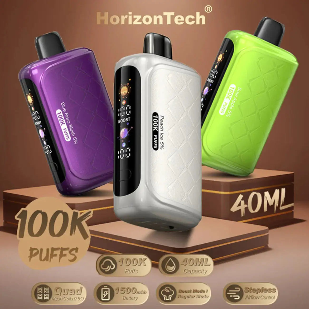 horizon tech vape flavors HorizonTech 100K Disposable – 100,000 Puffs Solo Bar Colour:Neon Juul® Vape Wrap Skin-18