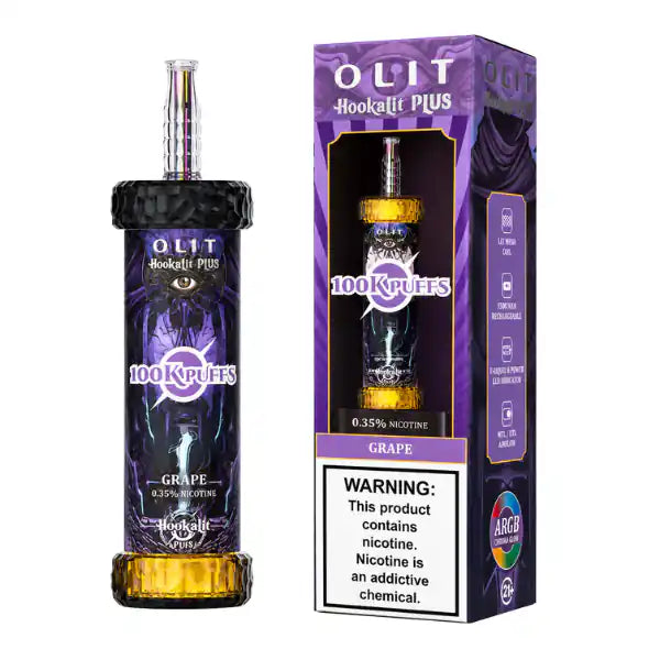 disposable hookah vapes Grape – Hookalit Plus 100K E-Hookah Colour:Black Kit Ghost Pro 8000 Puffs Kit Clear 3% VIHO TRX