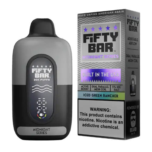 50 bars vape near me Iced Green Rancher – Fifty Bar 20K Disposable Midnight Series – JellyPuffs premium vape Refill Flavor:Strawberry B-Pop How to Choose the