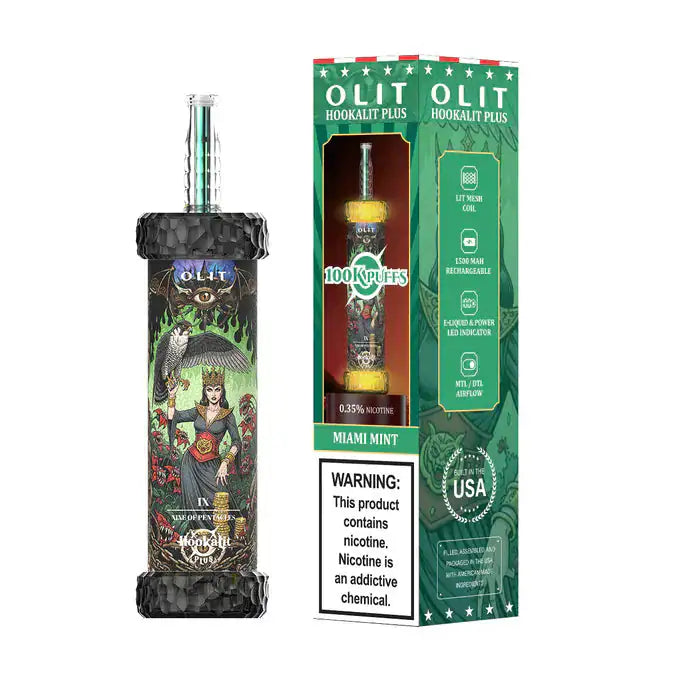 olit hookah vape price Miami Mint – Hookalit Plus 100K E-Hookah Variant:Arctic Menthol Macaron Off Stamp SW Battery