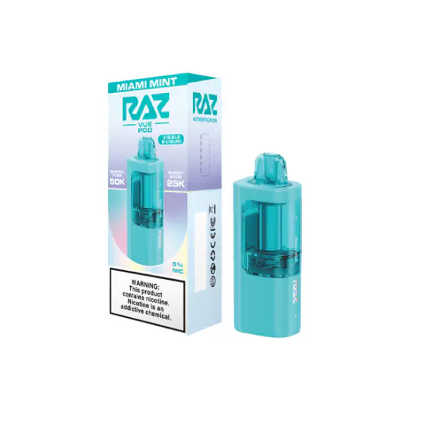 Miami Mint RAZ Vue 50K Disposable Pod | Replacement Pod Miami Mint RAZ Vue 50K Disposable Pod | Replacement Pod