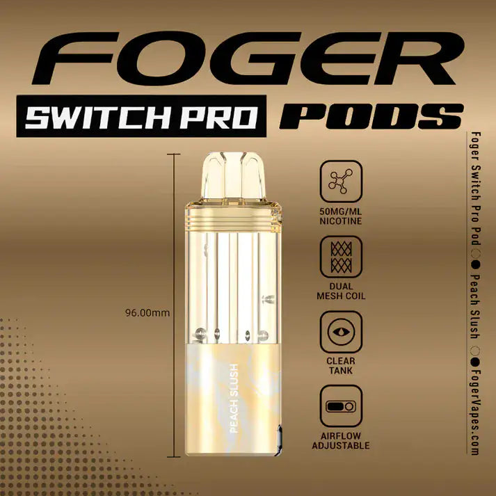 Peach Slush  Foger Switch Pro 30K Pod | JellyPuffs