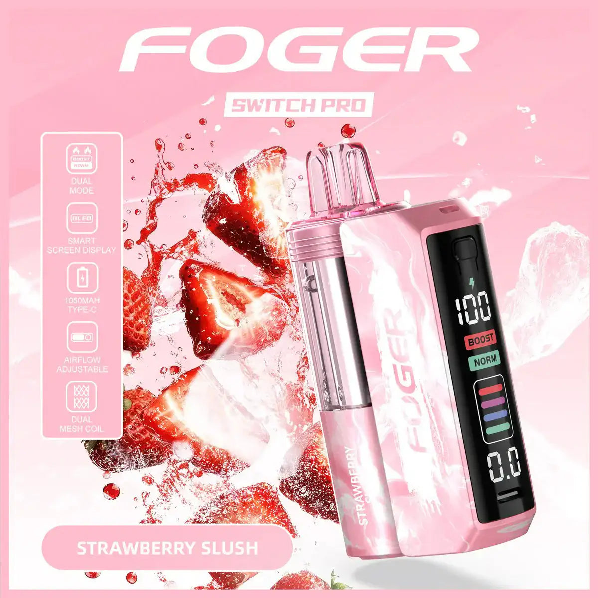 pink slush vape Strawberry Slush Foger Switch Pro 30K Disposable Vape Kit