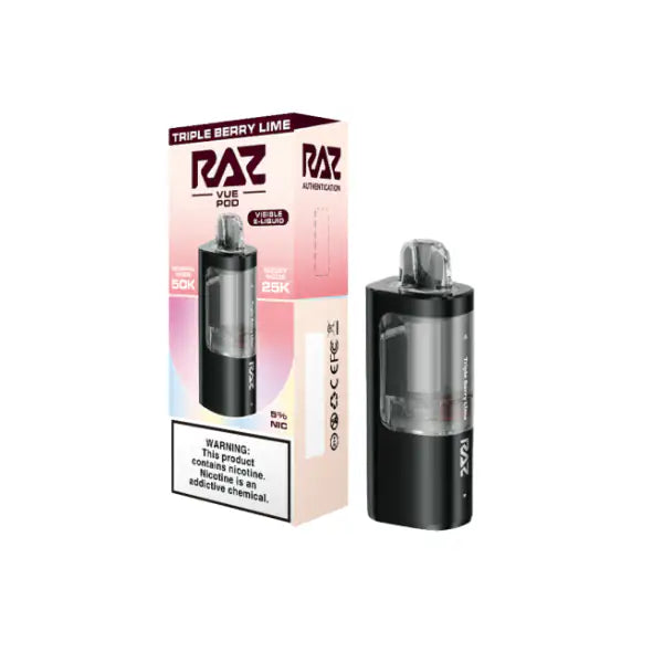 triple berry ice raz flavor Lime Vue 50K Disposable Pod Smoktech Choose Flavor:Florida Tropical Breeze Lost Mary OS5000 Blue