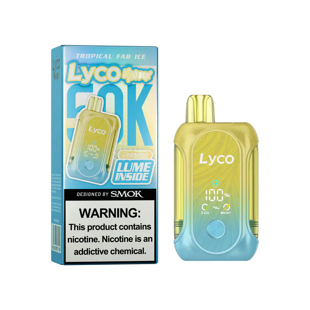 buy disposable vapes online full box Tropical Fab Ice – LYCO Mini 50K Indica Flavor:Aloe Mango Ice Vuse Alto Pods (4-Pack)