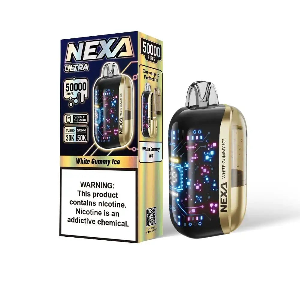 nexa vape disposable White Gummy Ice – Ultra 50K 50,000 Puffs $19.99 – JellyPuffs Flavor:Strawberry Cream Ice 6 Gram Dual Chamber 2.1 - 5.0ml
