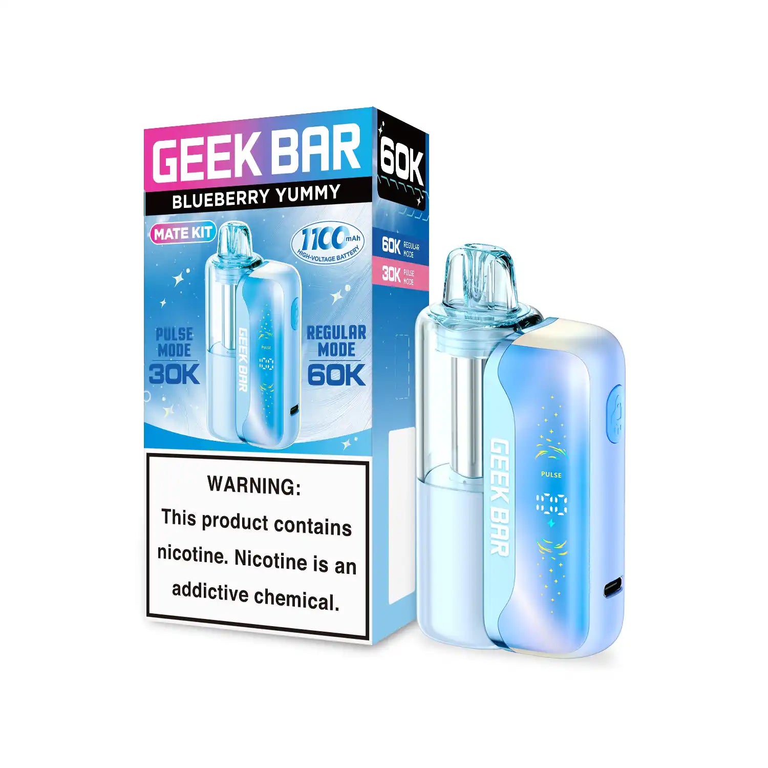 blueberry ice vape disposable Yummy – Geek Bar Mate 60K Kit are lost mary vapes keep stock Colour:Storm Blue
