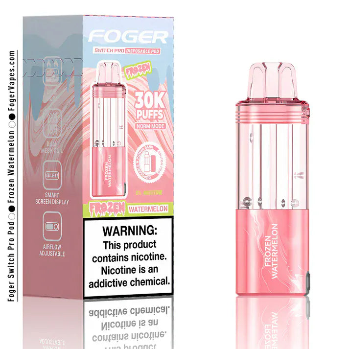 Frozen Watermelon Foger Switch Pro 30k Disposable 16 Foger Switch Pod ( Refill) 30K Frozen Watermelon - SSV Watermelon Vape Australia
