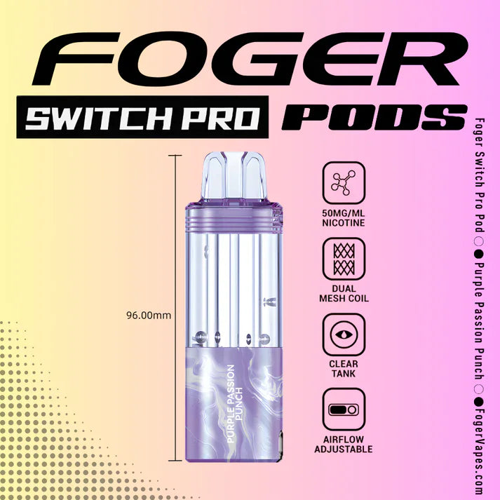 Purple Passion Punch Foger Switch Pro 30K Pod | JellyPuffs Purple Passion Punch Foger Switch Pro 30K Pod | JellyPuffs