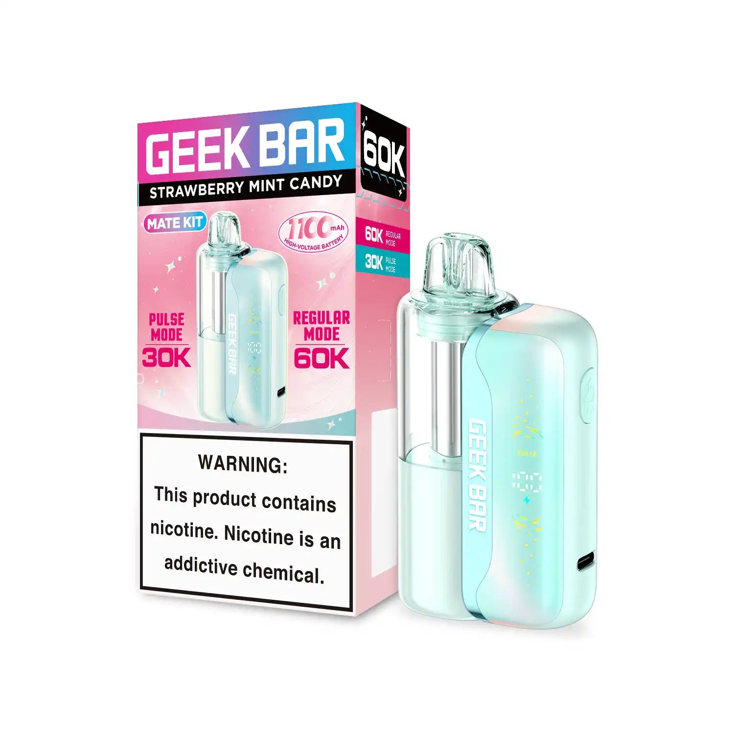 geek bar vape mint Strawberry Candy – Mate 60K Kit Pure Flavors:Blow Pop Geek Bar Pulse X