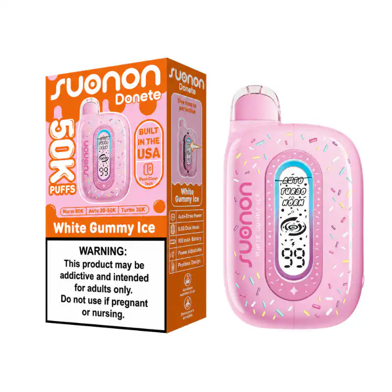 suonon vape price White Gummy Ice Donete by NEXA 50K Disposable 20mL vape pods Foger Switch Pro 30K Flavours:Watermelon / Blue Sour Raspberry