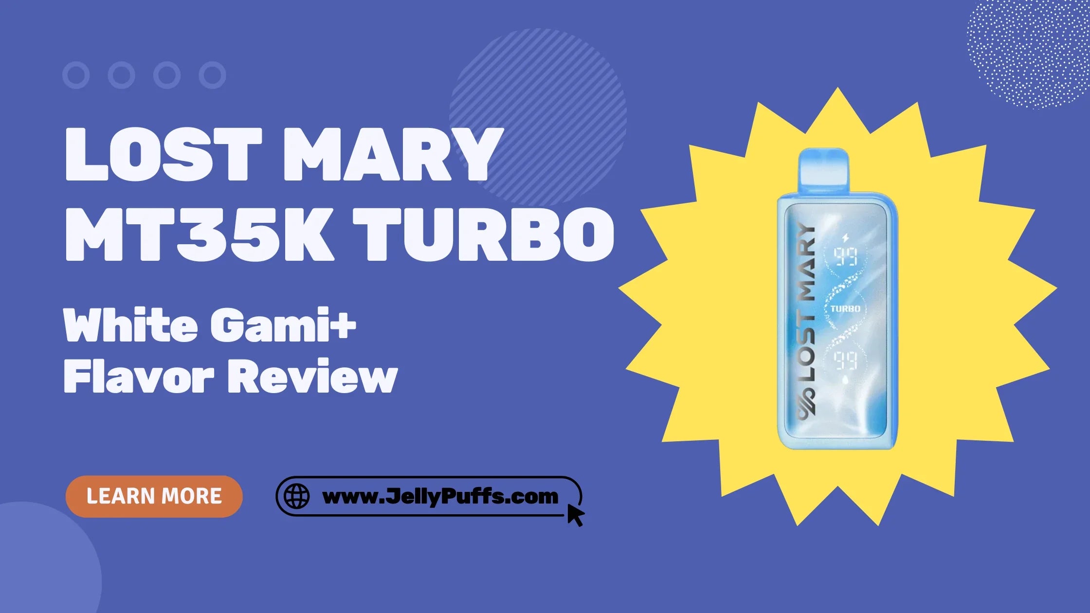 White Gami+ Lost Mary MT35k Turbo Disposable Vape — Flavor Review