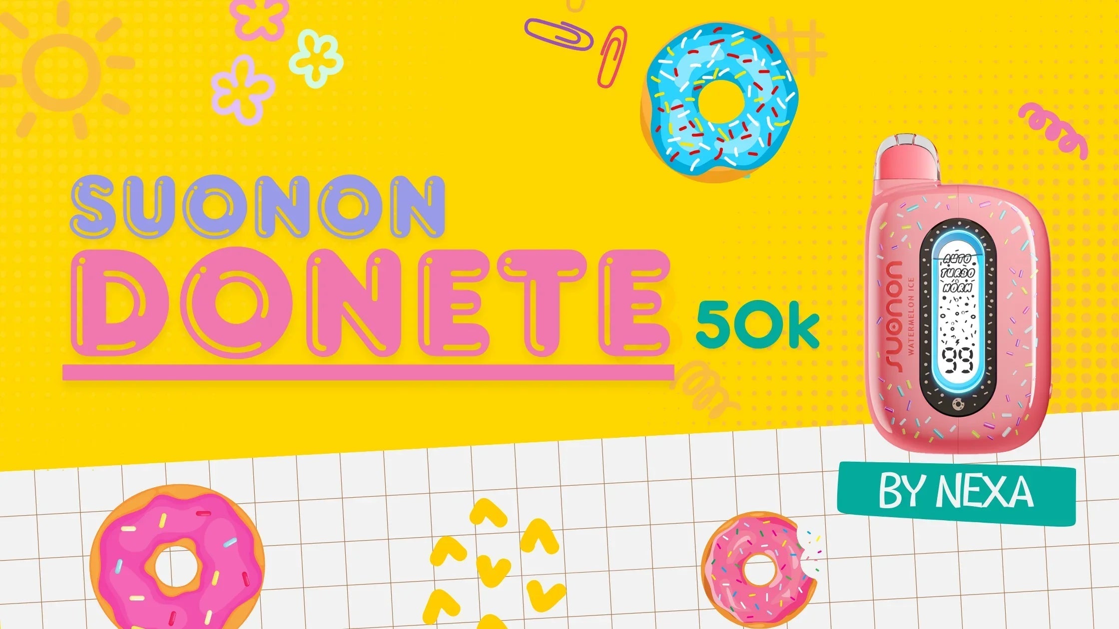SUONON DONETE 50K Disposable Vape powered by NEXA – best disposable vape 2025 with 50,000 puffs and top flavors
