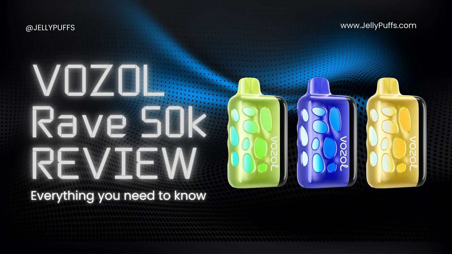 VOZOL Rave 50K Disposable Vape review with LED display and bold flavors