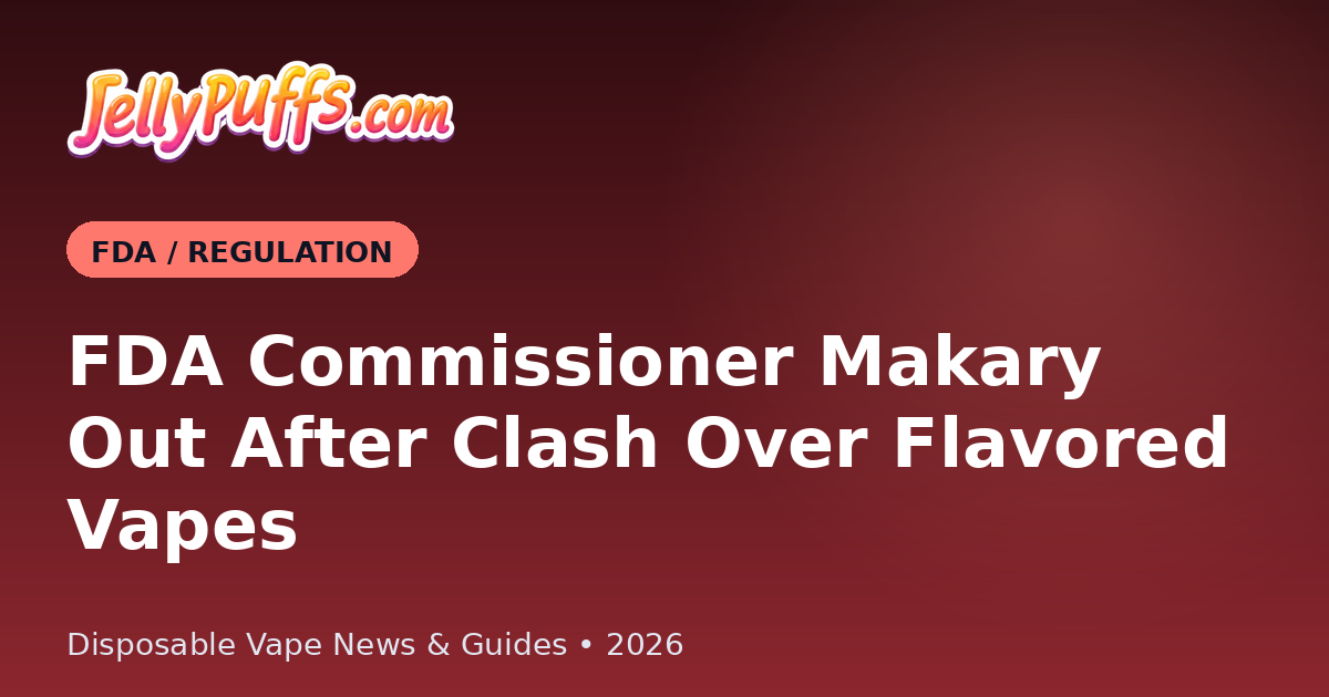 FDA Commissioner Makary Out After Clash Over Flavored Vapes