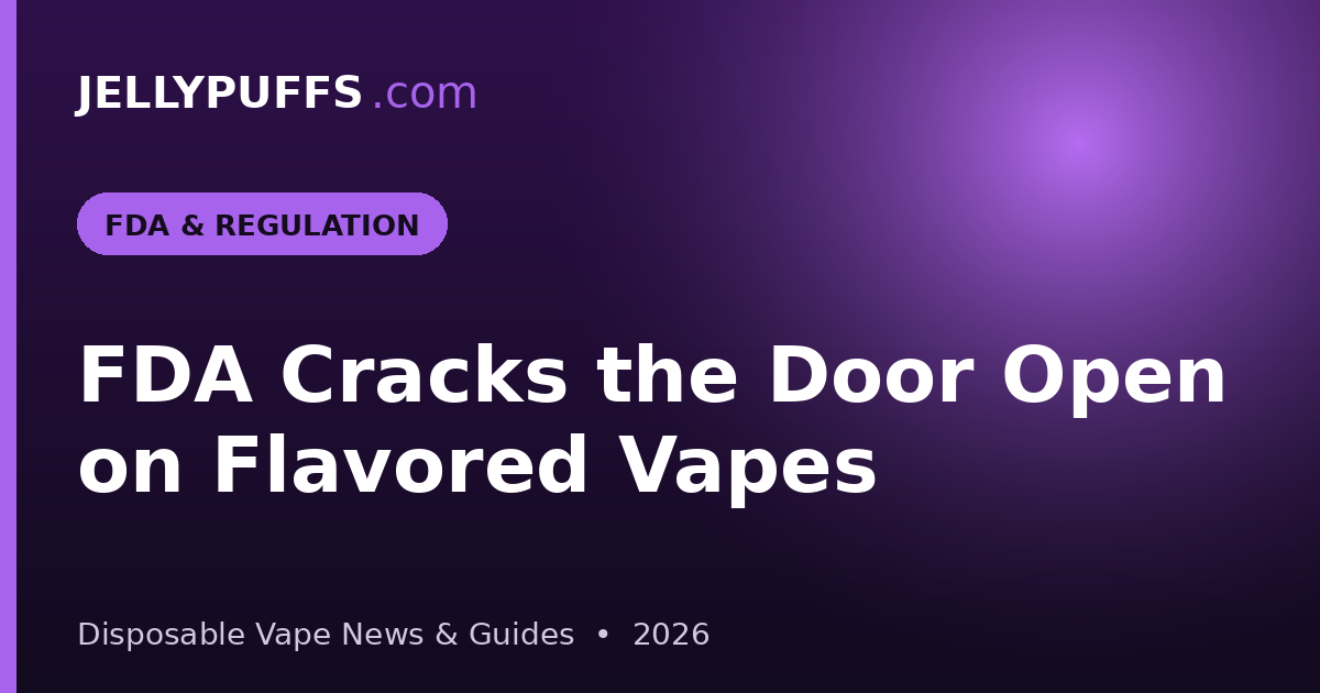 FDA Cracks the Door Open on Flavored Vapes: What Changed in 2026