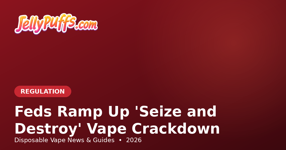 Feds Ramp Up 'Seize and Destroy' Vape Crackdown — What It Means for Your Disposables