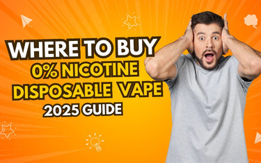 Zero nicotine disposable vapes 2025 buying guide banner highlighting Geek Bar 0mg disposables available at JellyPuffs online