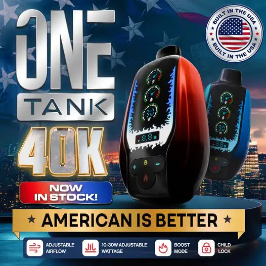 One Tank 40K — U.S.-Made Disposable Vape, 40K Puffs