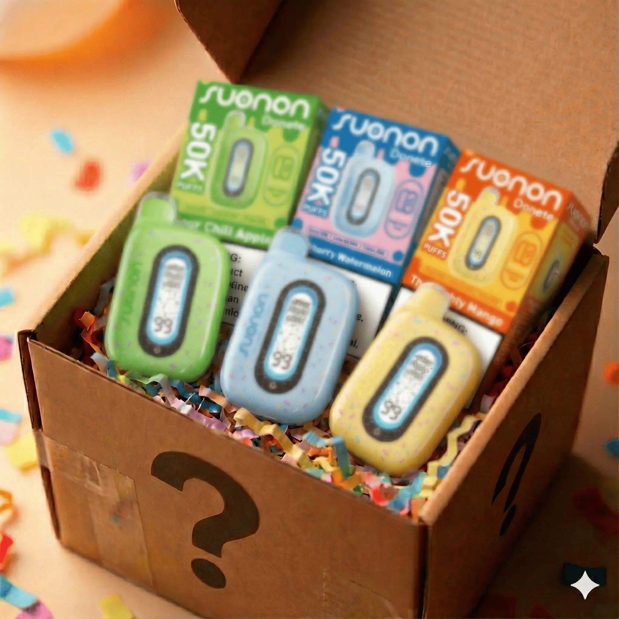 5 Pack Suonon Donete 50k Disposable Mystery Box JellyPuffs