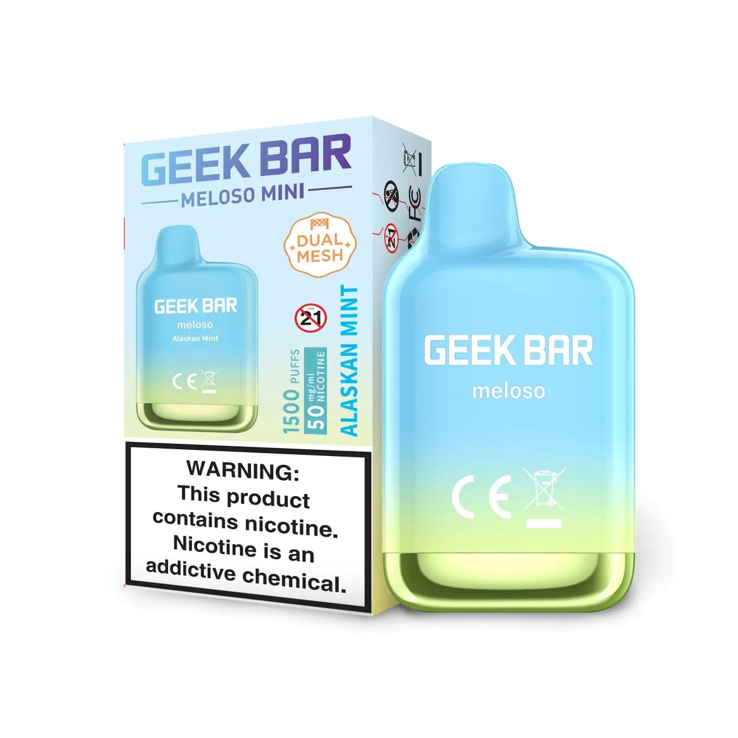Alaskan Mint - Geek Bar Meloso Mini 1500 Disposable Vape JellyPuffs