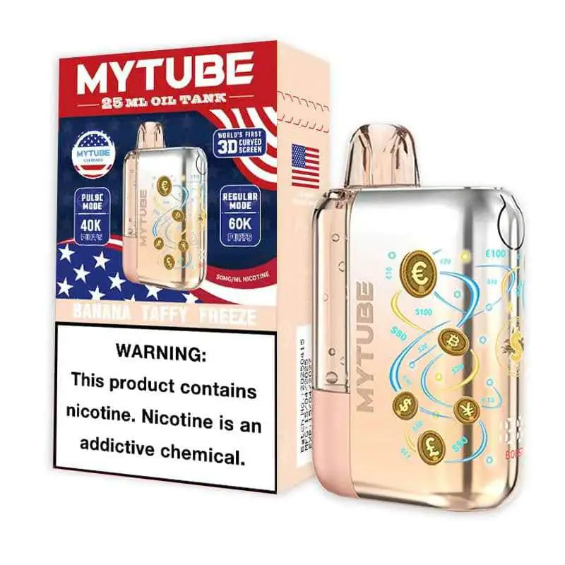 Banana Taffy Freeze - MyTube Ultra 60k Disposable Vape JellyPuffs