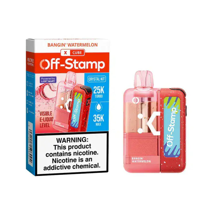 Bangin' Watermelon - Off-Stamp X-Cube Crystal 35k Disposable Kit JellyPuffs