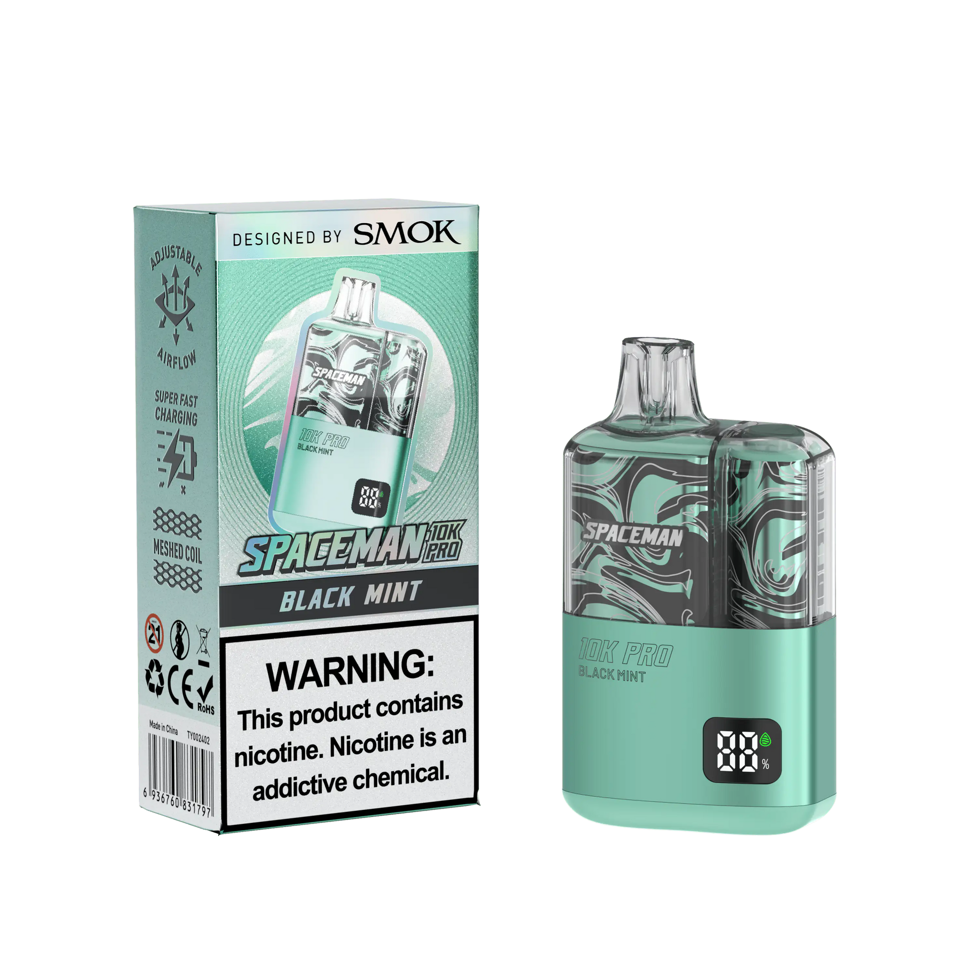 Black Mint - Spaceman 10K Pro Disposable JellyPuffs
