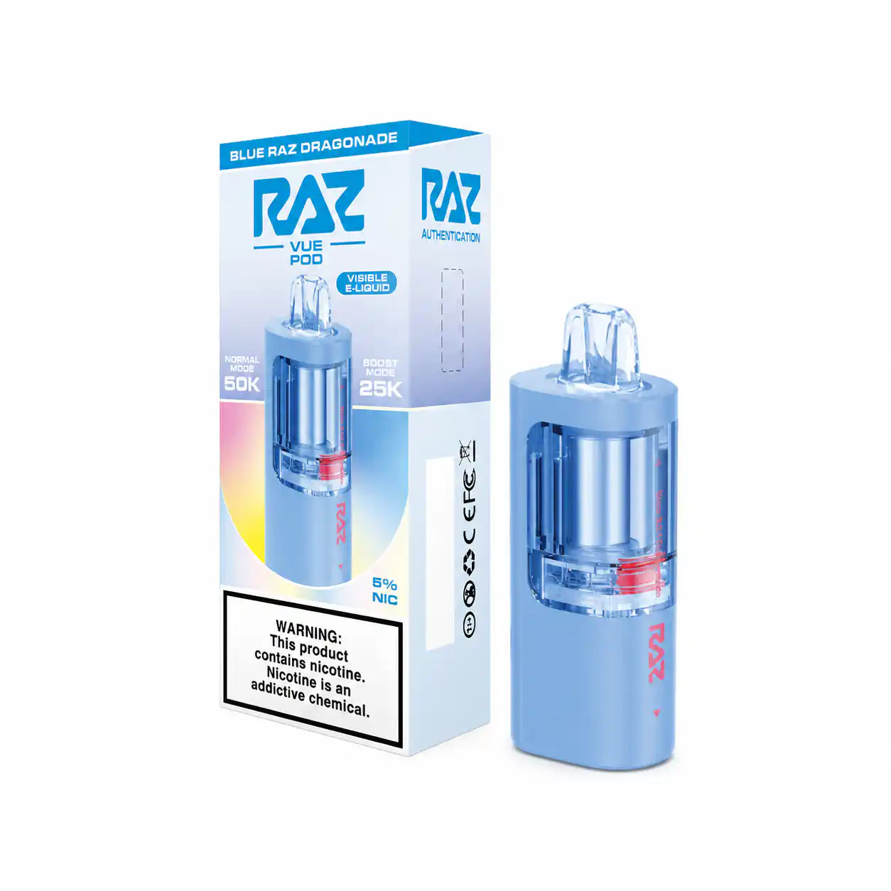 Blue Raz Dragonade - RAZ Vue 50K Disposable Pod JellyPuffs