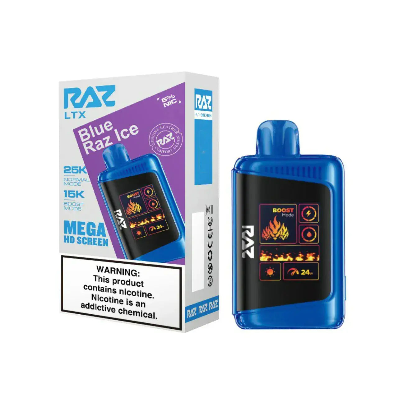 Blue Raz Ice - RAZ LTX DC25000 Disposable Vape JellyPuffs