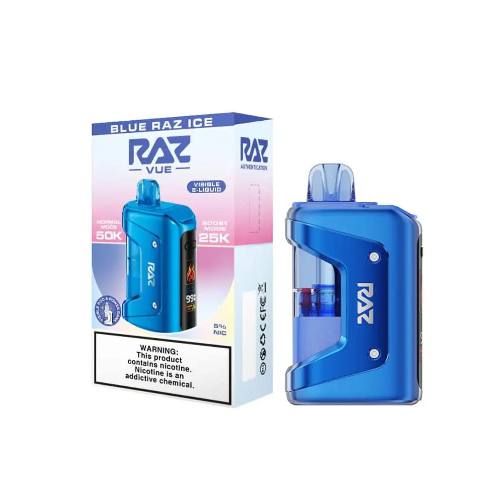 Blue Raz Ice  - RAZ Vue 50K Disposable Vape Kit JellyPuffs