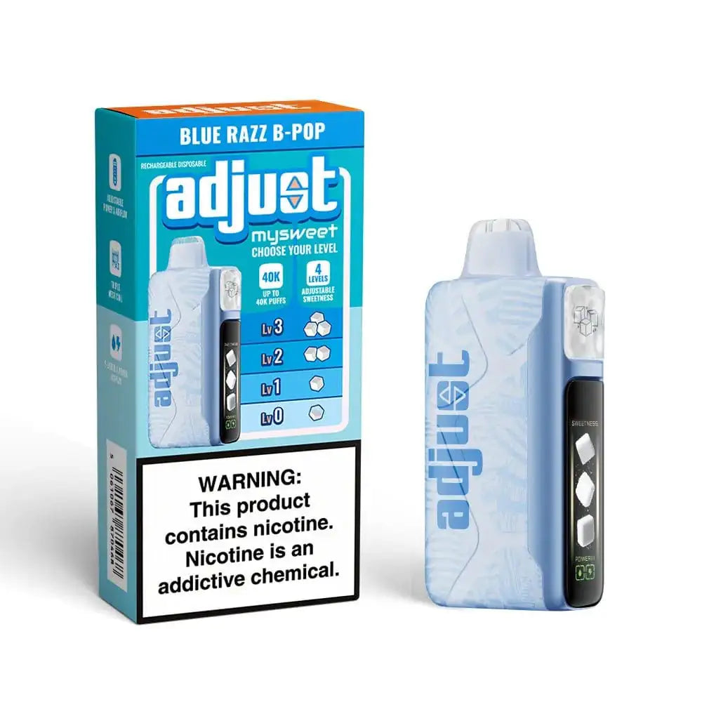 Blue Razz B-Pop - Adjust MySweet 40K Disposable Vape JellyPuffs