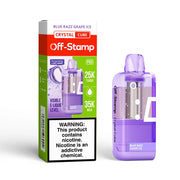 Blue Razz Grape Ice - Off-Stamp Crystal Cube 35K Disposable Pod JellyPuffs