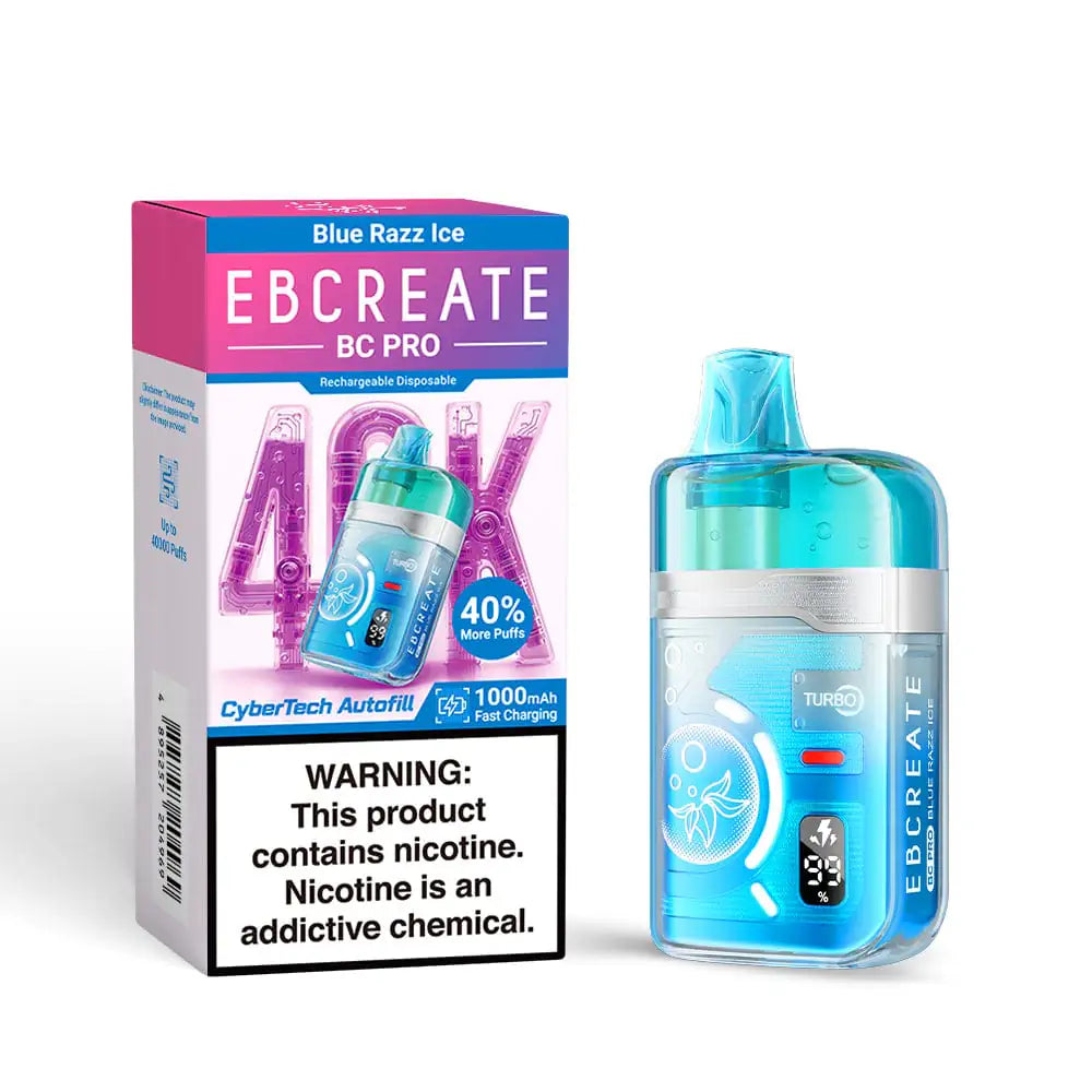 Blue Razz Ice - EBCREATE BC Pro 40K Disposable Vape JellyPuffs