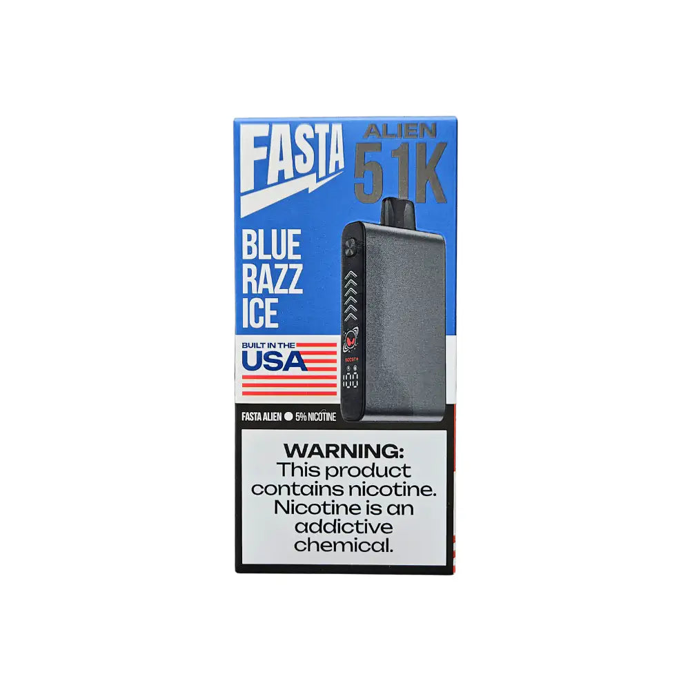 Blue Razz Ice - FASTA Alien 51k Disposable JellyPuffs