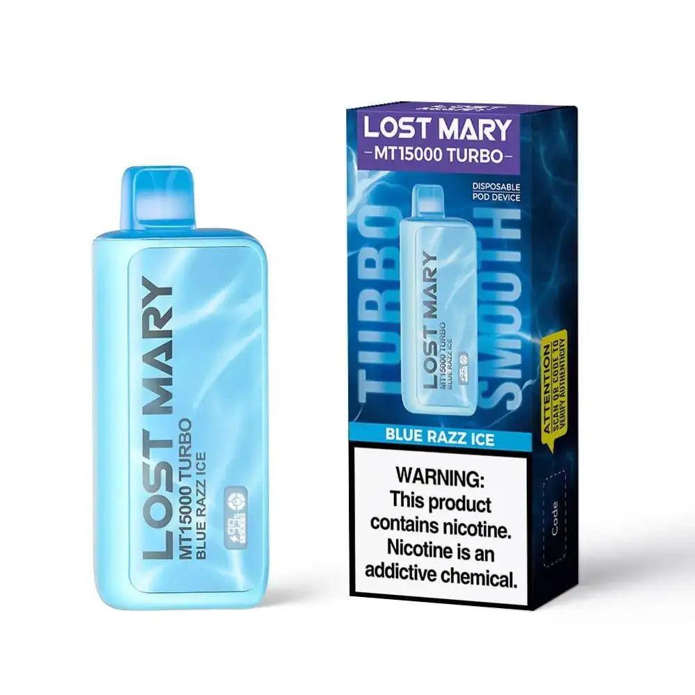 Blue Razz Ice - Lost Mary MT15000 Turbo Disposable Vape JellyPuffs