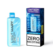 Blue Razz Ice - Lost Mary MT15000 Turbo Zero Nicotine Disposable Vape JellyPuffs
