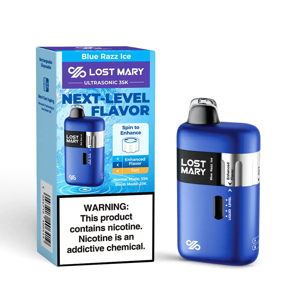 Blue Razz Ice - Lost Mary Ultrasonic 35k Disposable Vape JellyPuffs