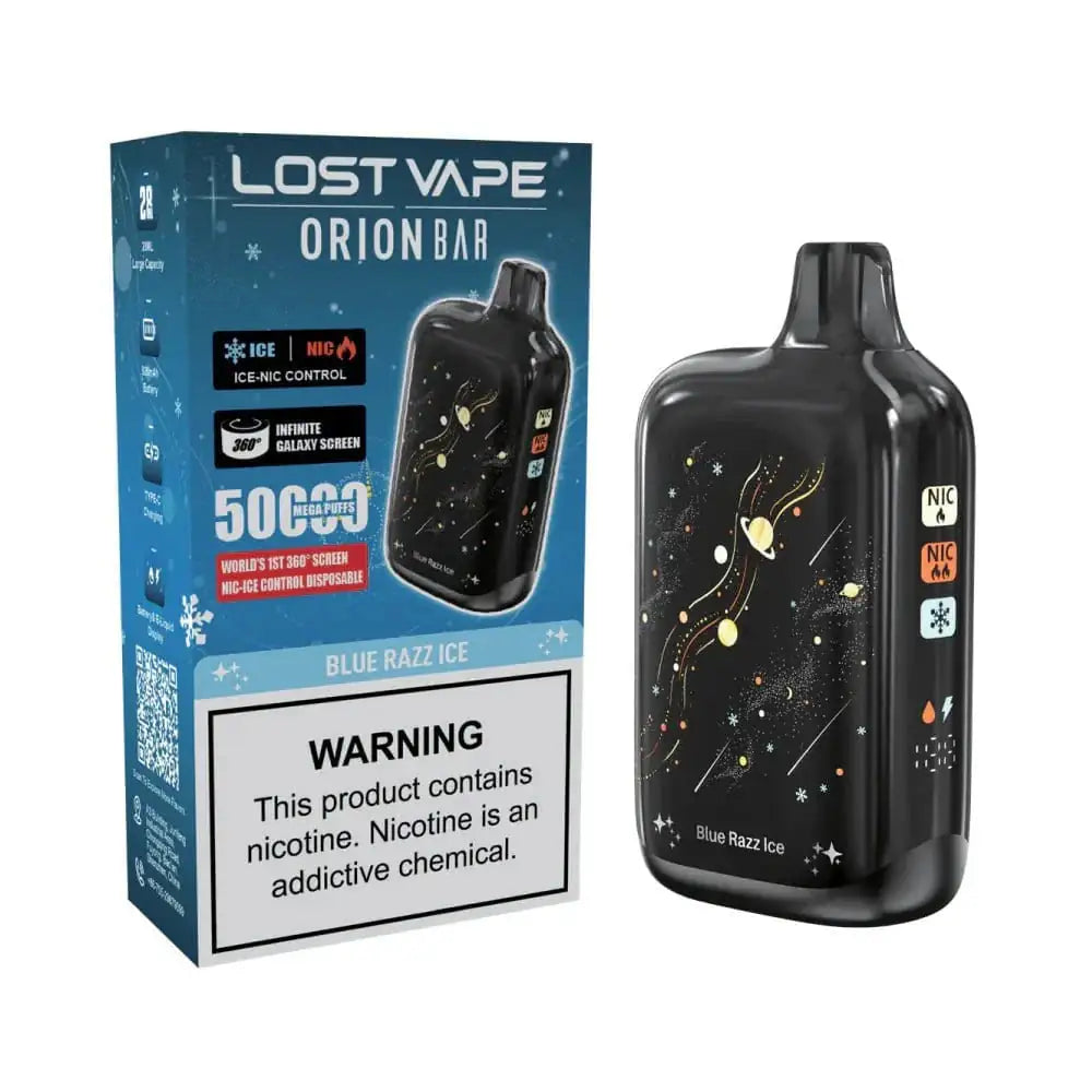 Blue Razz Ice - Lost Vape Orion Bar 50K Disposable JellyPuffs
