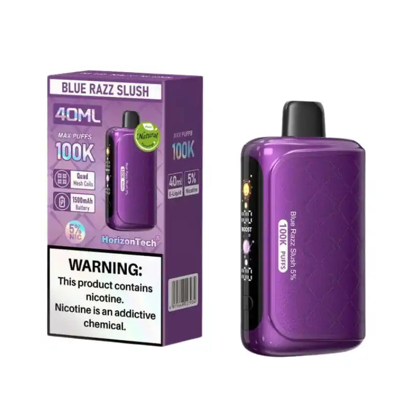 Blue Razz Slush - HorizonTech 100k Disposable Vape JellyPuffs