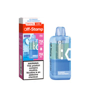 Blueberry Sour Raspberry Off-Stamp Crystal Cube 35K disposable pod — jammy blueberry, tangy raspberry and a bold sour finish, 35,000 puffs, 18mL, no ice