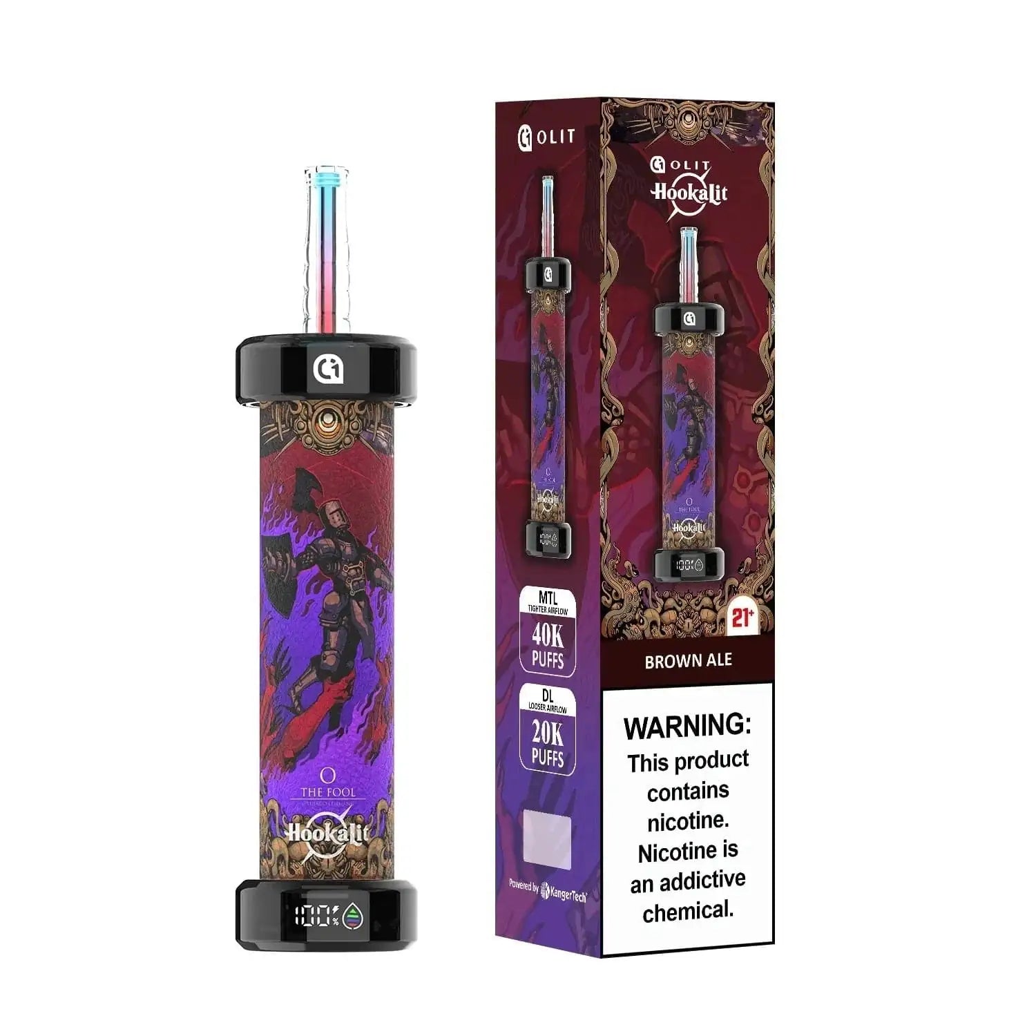 Brown Ale - Olit Hookalit 40K Disposable E-Hookah JellyPuffs